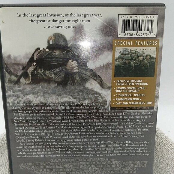 Saving Private Ryan DVD Tom Hanks Matt Damon 1998 Steven Spielberg - Picture 4 of 9